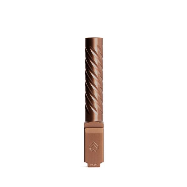 Glock 19 Gen 3-5 Non-Threaded PVD Copper Spiral-Fluted Premium Series