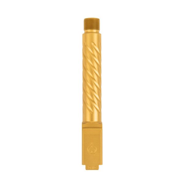 Glock 19 Gen 3-5 1/2x28" Threaded PVD Gold Spiral Fluted Premium Series