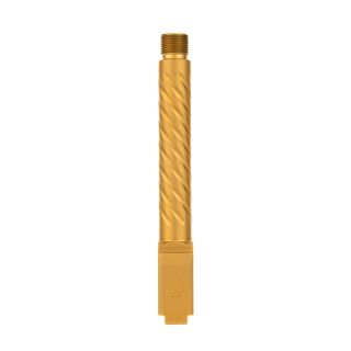 Glock 17 Gen 5 1/2x28" Threaded PVD Gold Spiral flutes Premium Series