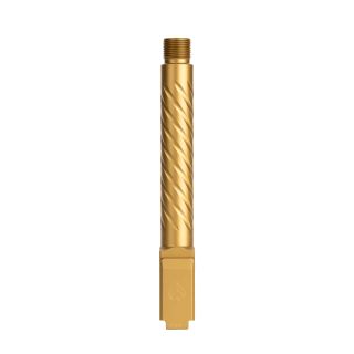 Glock 17 Gen 3-4 1/2x28" Threaded PVD Gold Spiral Fluted Premium Series