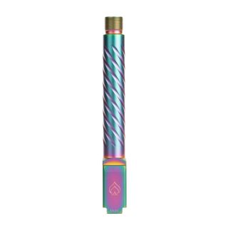 Glock 17 Gen 3-4 1/2x28" Threaded PVD Iridescent Spiral fluted Premium Series