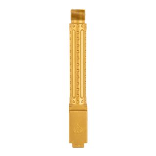 Glock 19 Gen3-5 1/2x28" Threaded PVD Gold Bomber Fluted Premium Series