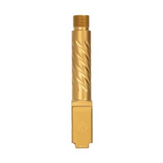 Glock 26 Gen 3-5 1/2x28" Threaded Gold Spiral-Fluted Premium Series