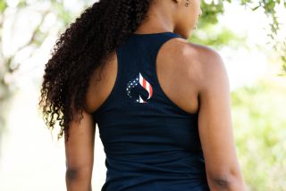 Freedom Rifle Women’s Blue Racerback Tank Top